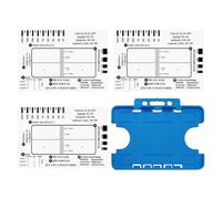 CHROMACRAFT Règles ECG 3 Pièces Et 1 Emplacement pour Carte, Règle en Plastique, Outils De Mesure ECG, Règle ECG Transparente, Accessoires ECG
