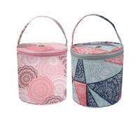 CHROMACRAFT Sac De Rangement pour Outils De Tricot 2 Pièces, Sac De Rangement Portable, Sac De Rangement De Voyage, Rangement D'Accessoires Au Crochet