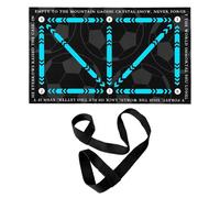 CHROMACRAFT Tapis D'Entraînement De Football 1 Pièce Et Sangle 1 Pièce, Accessoires D'Entraînement De Football, Tapis De Football Antidérapant, Tapis De Football Rectangulaire