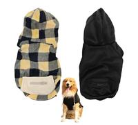 CHROMACRAFT Vêtements pour Chiens À Carreaux 2 Pièces, Fournitures pour Animaux De Compagnie, Sweat À Capuche pour Animaux De Compagnie, Vêtements d'hiver pour Animaux De Compagnie