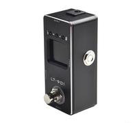 Chromatic Guitar Tuner Pedal ±1 Cent Precision True Bypass Metal Guitar Tuner Pedal pour mini Size LCD Display Black Stage Guitar Tuner Pedal True Bypass Live Performance Guitar Tuner Pedal 95x45mm
