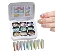 Chromatic Sculpting Palette - Gradient Kit, 18g 9-Color Nail Design Paste with Precision Sponges, High Viscosity Resin, Solvent-Less Formula, Aesthetic Manicure Set for Wedding Design