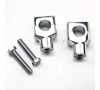 Chrome 1"25mm Carré Moto Avant Guidon Rising Rising Pour Harley Springer Bobber Sportster XL Dyna Honda Kawasaki Suzuki Yamaha Shadow VTX VT Cruiser Chopper Personnalisé