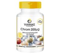Chrome 200µg - 100 comprimés de picolinate de chrome pour 100 jours - complément alimentaire - fortement dosé - végétalien | Warnke Vitalstoffe - Qualité des pharmacies allemandes