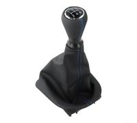 Chrome ABS Gear Lever Cover pour Red Line for C3 C4 Chrome ABS(Blue line) | 5-speed manual design, leather texture finish, snug fit for 207 307, easy pour snap-on install