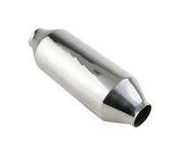 Chrome Argent 2 ''2.5'' Silencieux D'échappement Résonateur En Acier Inoxydable Voiture Silencieux Droit Tuyau D'échappement Pot D'échappement(C)