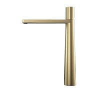 Chrome Basin Deck Mounted Brass Bathroom Water Saving Hot Cold Mixer Water Tap Toilet Washbasin Sink Faucet(Brushed Gold High,G3/8)