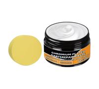 Chrome Cleaner - 50g Scratch Removal Cream, Polishing Paste with Soft Sponge Applicator | Rust Remover and surfac Restoration p0lish | Professional Chrome Polishing Solution for Metal Surfaces