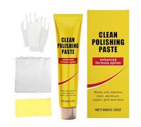 Chrome Cleaner - 60g Heavy Duty Polishing Paste | Stainless Steel Silver Gold Bronze Aluminum Jewelry Cookware Cleaner, 5.1x4.7x12.7cm Package, Long Lasting Shine for Kitchen Home