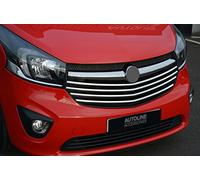 Chrome Grille frontale Accent Trim Ensemble de Couvertures pour s'adapter au Vivaro (2014 +)