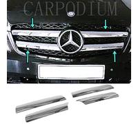 Chrome Lot de 4 grilles avant en acier pour Mercedes Vito W639 Facelift de 2010 à 2014.