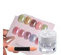 Chrome ongle Aurora perle blanche ongles paillettes poussière Chrome clair de lune frottant sur poudre coquille miroir Pigment fournitures d'art des ongles décoration pour Manucure