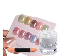 Chrome ongle Aurora perle blanche ongles paillettes poussière Chrome clair de lune frottant sur poudre coquille miroir Pigment fournitures d'art des ongles décoration pour Manucure