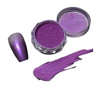 Chrome ongle Poudre à ongles sirène néon chromé, 1 pièce, for pigments scintillants, perle aurore avec brosse éponge pour Manucure(FT227-5)