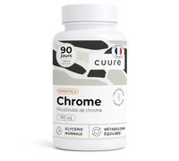 Chrome Picolinate 185 µg - CUURE | Régulation de la Glycémie & Métabolisme des Sucres et Graisses | Forme Hautement Assimilable | 90 jours - 90 gélules | Vegan - Fabriqué en France