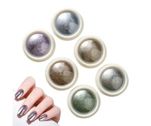 Chrome pour ongles - 6 couleurs scintillantes chromées, poudre pigmentée pour les ongles, pour petite amie, épouse, petite amie, sœur, fille pour plus de choix avec ce kit