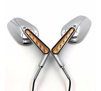 Chrome Rear View Left Right Mirrors with LED Stem For Compatible with HARLEY DAVIDSON SOFTAIL XL/VRSCAW V-ROD