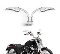 Chrome Rétroviseurs Moto Forme de Goutte pour Harley Custom Sportster Street Bike Road King Electra Glide Road Glide Dyna Softail 1982-2018 2019 2020