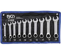 CHROME VANADIUM JEU 10 CLES MIXTES COURTES DE 10 A 19 MM