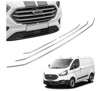 CHROMEMASTER | Compatible avec Ford Transit Custom 2018-2023 | Baguettes de Calandre Avant ; Bandes pour le Gril de Voiture, Acier Inoxydable Poli | Ajustement Parfait ; Nouveau Look de la Voiture
