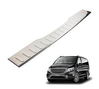 CHROMEMASTER | Compatible avec Mercedes Vito, V-Classe W447 2014+ | Protection de seuil de chargement | Acier inoxydable poli/chrome | La barre de protection de peinture protège le pare-chocs arrière