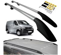 CHROMEMASTER | Compatibles avec VW T5 Transporter Short 2003-2015 | Les Barres de Toit | Conçus pour Le Montage de Barres de Toit, de Coffres de Toit ou de Porte-vélos | Structure en Aluminium