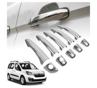 CHROMEMASTER | Coques de Poignées de Porte Extérieures Compatibles avec Citroen Berlingo FL 2015-2018 | Acier inoxydable ; Chrome ; Protection et Nouveau Look pour vos Poignées de Porte ; 10 pcs