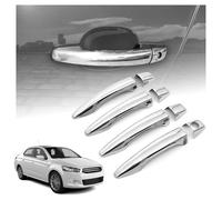 CHROMEMASTER | Coques de Poignées de Porte Extérieures Compatibles avec Citroen C-Elysée Berline 2012-2020 | Acier inoxydable ; Chrome ; Protection et Nouveau Look pour vos Poignées de Porte ; 8 pcs