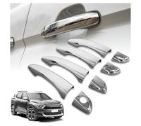 CHROMEMASTER | Coques de Poignées de Porte Extérieures Compatibles avec Citroen C3 Aircross 2017-2024 | Acier inoxydable ; Chrome ; Protection et Nouveau Look pour vos Poignées de Porte ; 8 pcs