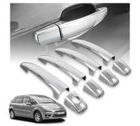 CHROMEMASTER | Coques de Poignées de Porte Extérieures Compatibles avec Citroen C4 Picasso 2007-2013 Acier inoxydable ; Couleur: Chrome ; Protection et Nouveau Look pour vos Poignées de Porte ; 8 pcs
