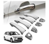 CHROMEMASTER | Coques de Poignées de Porte Extérieures Compatibles avec Citroen C4 Picasso 2013-2018 Acier inoxydable ; Couleur: Chrome ; Protection et Nouveau Look pour vos Poignées de Porte ; 8 pcs