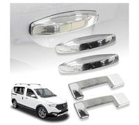 CHROMEMASTER | Coques de Poignées de Porte Extérieures Compatibles avec Dacia Dokker 2012-2021 | Acier inoxydable ; Couleur: Chrome ; Protection et Nouveau Look pour vos Poignées de Porte ; 4 pcs