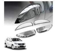 CHROMEMASTER | Coques de Poignées de Porte Extérieures Compatibles avec Dacia Sandero Hayon 2013-2020 | Acier inoxydable ; Chrome ; Protection et Nouveau Look pour vos Poignées de Porte ; 4 pcs