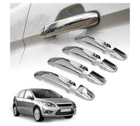CHROMEMASTER | Coques de Poignées de Porte Extérieures Compatibles avec Ford Focus Hayon 5D 2004-2011 | Acier inoxydable ; Chrome ; Protection et Nouveau Look pour vos Poignées de Porte ; 8 pcs