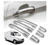 CHROMEMASTER | Coques de Poignées de Porte Extérieures Compatibles avec Mercedes Sprinter 1998-2006 | Acier inoxydable ; Couleur: Chrome ; Protection et Nouveau Look pour vos Poignées de Porte ; 6 pcs