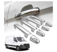 CHROMEMASTER | Coques de Poignées de Porte Extérieures Compatibles avec Mercedes Sprinter 2018+ | Acier inoxydable ; Couleur: Chrome ; Protection et Nouveau Look pour vos Poignées de Porte ; 8 pcs