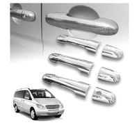 CHROMEMASTER | Coques de Poignées de Porte Extérieures Compatibles avec Mercedes Vito 2003-2014 | Acier inoxydable ; Couleur: Chrome ; Protection et Nouveau Look pour vos Poignées de Porte ; 6 pcs
