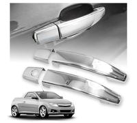 CHROMEMASTER | Coques de Poignées de Porte Extérieures Compatibles avec Opel Tigra Hayon 3D 2004-2009 | Acier inoxydable ; Chrome ; Protection et Nouveau Look pour vos Poignées de Porte ; 4 pcs