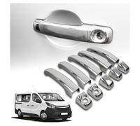CHROMEMASTER | Coques de Poignées de Porte Extérieures Compatibles avec Opel Vivaro 2014-2019 | Acier inoxydable ; Couleur: Chrome ; Protection et Nouveau Look pour vos Poignées de Porte ; 10 pcs
