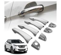 CHROMEMASTER | Coques de Poignées de Porte Extérieures Compatibles avec Peugeot 2008 2020+ | Acier inoxydable ; Couleur: Chrome ; Protection et Nouveau Look pour vos Poignées de Porte ; 8 pcs