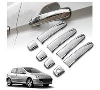 CHROMEMASTER | Coques de Poignées de Porte Extérieures Compatibles avec Peugeot 307 Hayon Hatchback 5D 2001-2007 | Acier inoxydable ; Protection et Nouveau Look pour vos Poignées de Porte ; 4 pcs