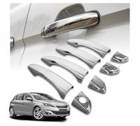 CHROMEMASTER | Coques de Poignées de Porte Extérieures Compatibles avec Peugeot 308 Hayon Hatchback 5D 2013-2021 | Acier inoxydable ; Protection et Nouveau Look pour vos Poignées de Porte ; 8 pcs