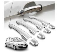 CHROMEMASTER | Coques de Poignées de Porte Extérieures Compatibles avec Renault Scénic 2003-2009 | Acier inoxydable ; Couleur: Chrome ; Protection et Nouveau Look pour vos Poignées de Porte ; 8 pcs