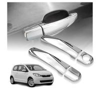 CHROMEMASTER | Coques de Poignées de Porte Extérieures Compatibles avec Skoda Citigo Hayon 3D 2012-2018 | Acier inoxydable ; Chrome ; Protection et Nouveau Look pour vos Poignées de Porte ; 4 pcs