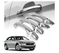 CHROMEMASTER | Coques de Poignées de Porte Extérieures Compatibles avec Skoda Scala Hayon 5D 2019+ | Acier inoxydable ; Couleur: Chrome ; Protection et Nouveau Look pour vos Poignées de Porte ; 8 pcs