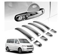 CHROMEMASTER | Coques de Poignées de Porte Extérieures Compatibles avec VW Caravelle T5 2003-2015 | Acier inoxydable ; Couleur: Noir ; Protection et Nouveau Look pour vos Poignées de Porte ; 8 pcs