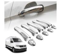CHROMEMASTER | Coques de Poignées de Porte Extérieures Compatibles avec VW Crafter 2017+ | Acier inoxydable ; Couleur: Chrome ; Protection et Nouveau Look pour vos Poignées de Porte ; 10 pcs