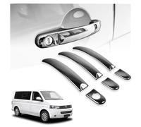 CHROMEMASTER | Coques de Poignées de Porte Extérieures Compatibles avec VW Multivan T5 2003-2015 | Acier inoxydable ; Couleur: Noir ; Protection et Nouveau Look pour vos Poignées de Porte ; 6 pcs