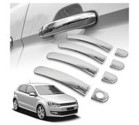 CHROMEMASTER | Coques de Poignées de Porte Extérieures Compatibles avec VW Polo Hayon 5D 2009-2017 | Acier inoxydable ; Couleur: Chrome ; Protection et Nouveau Look pour vos Poignées de Porte ; 9 pcs
