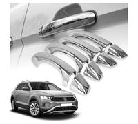 CHROMEMASTER | Coques de Poignées de Porte Extérieures Compatibles avec VW T-Roc 2017+ | Acier inoxydable ; Couleur: Chrome ; Protection et Nouveau Look pour vos Poignées de Porte ; 8 pcs
